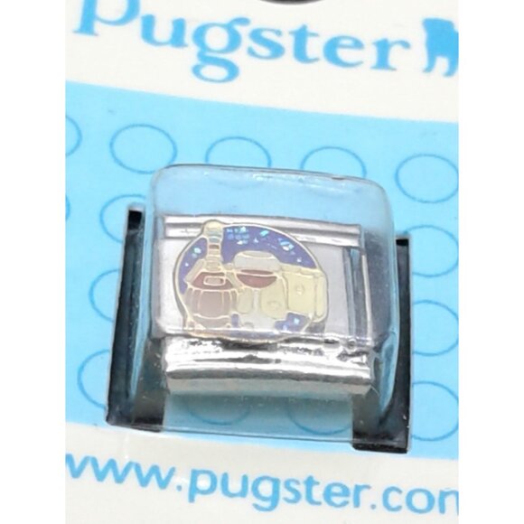 Bracelet Pugster Italian Charm Chianti Glass of Wine & Cheese - Picture 8 of 10